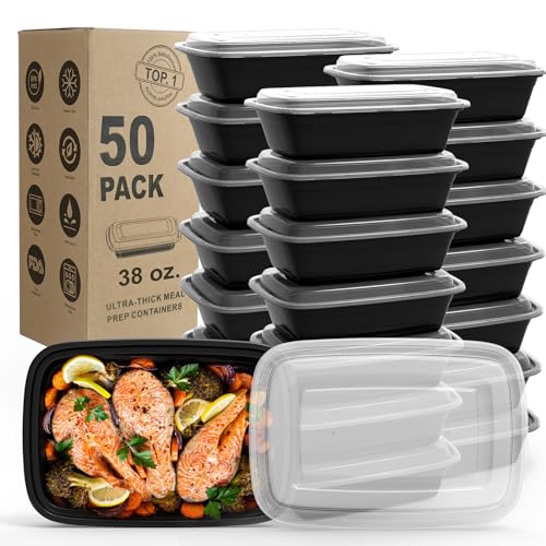Stackable Plastic Meal Prep Containers with Lids - 1000 Pack
